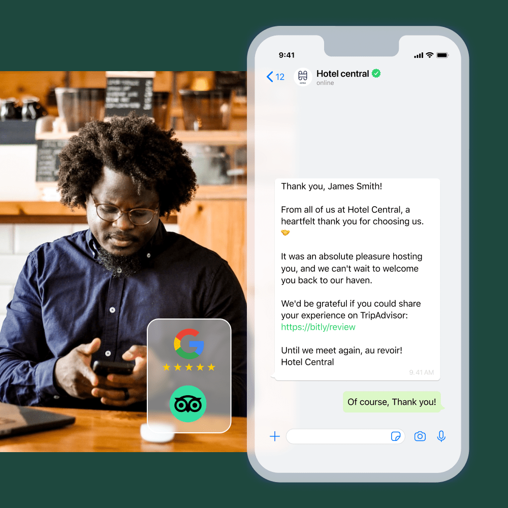 Departure guest reviews campaigns new homepage [en]