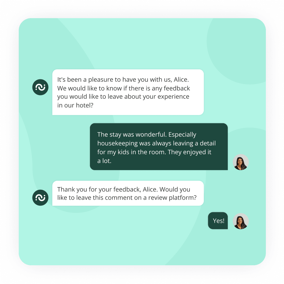 Departure virtual concierge