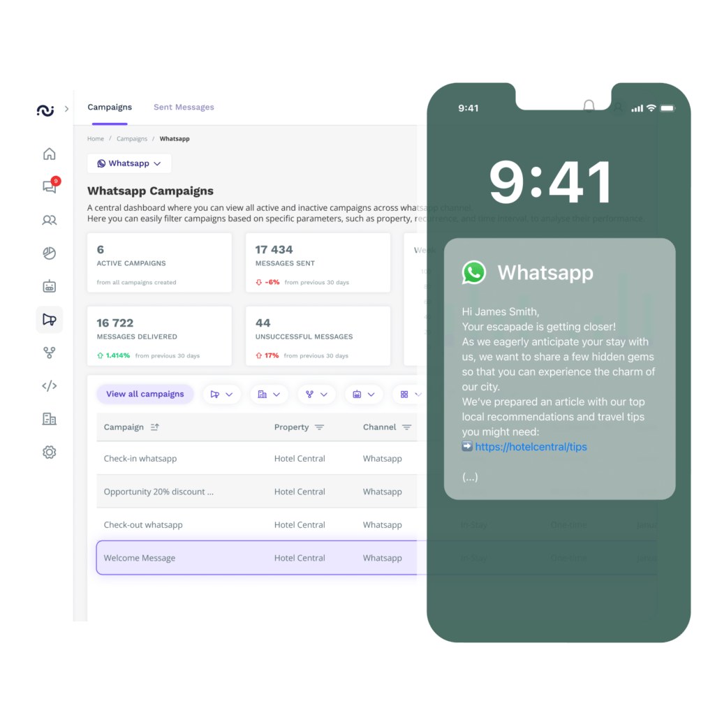 Revenue managers this one is about centralised communication showing that all the chats flow into one console persona – front office – es