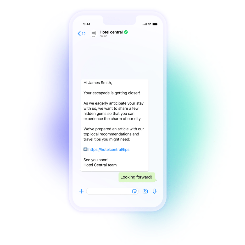Arrival welcome message 1 1 apaleo integration with hijiffy