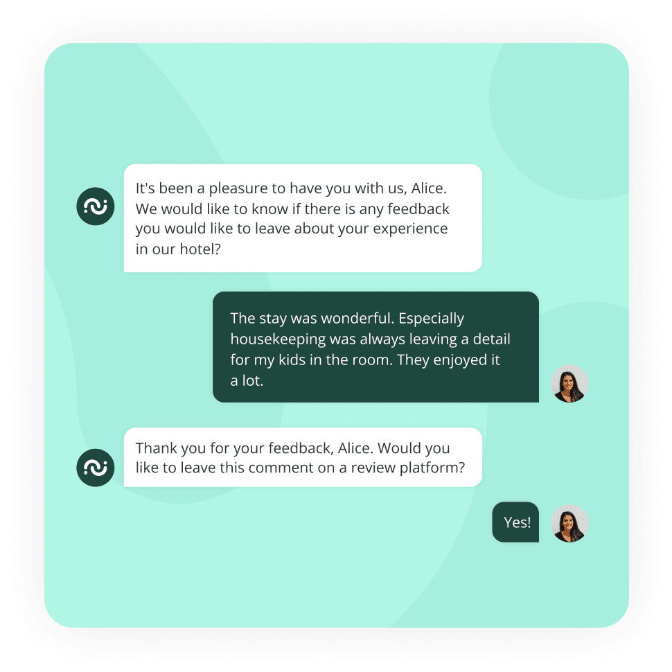 Departure virtual concierge